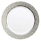 Smarty Had A Party 10.25" White with Silver Hammered Rim Round Plastic Dinner Plates (120 Plates), 120PK 850-CASE - alternate 2